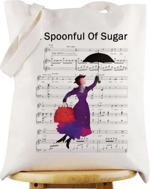 WZMPA Musical Tote Bag Musical Gift Theater Drama Shoulder Bag Theater Merchandise