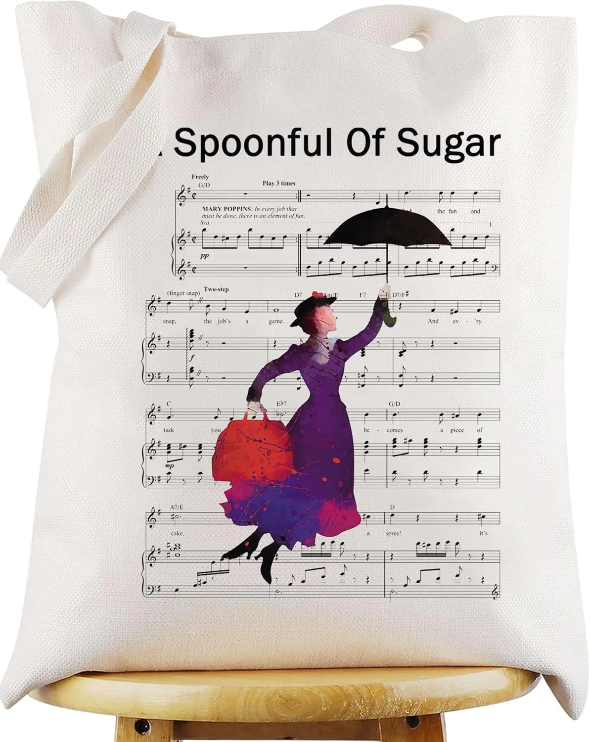 WZMPA Musical Tote Bag Musical Gift Theater Drama Shoulder Bag Theater Merchandise