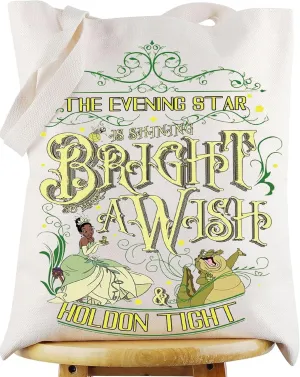 WZMPA Princess Tote Bag Louis Alligator Fans Gift Evening Star Is Shining Bright So Make A Wish Princess Shoulder Bag