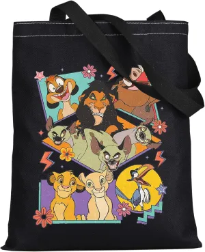 WZMPA Simba Tote Bag Scar Fans Gift Mufasa And Sarabi Reusable Grocery Bag Pumbaa Merchandise