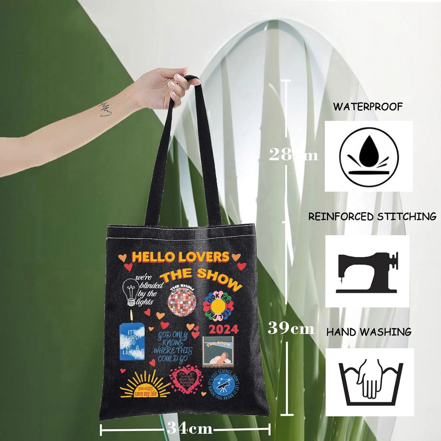 WZMPA Singer Album Show Tote Bag - Lyrics Gift, Concert Reusable Grocery Bag, Merchandise