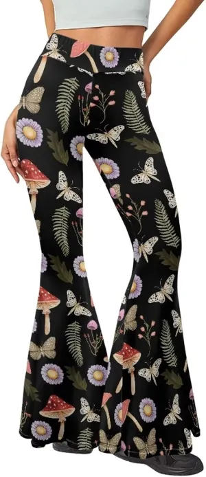 Xhuibop Flare Yoga Pants for Women Tummy Control High Waisted Flared Trousers
