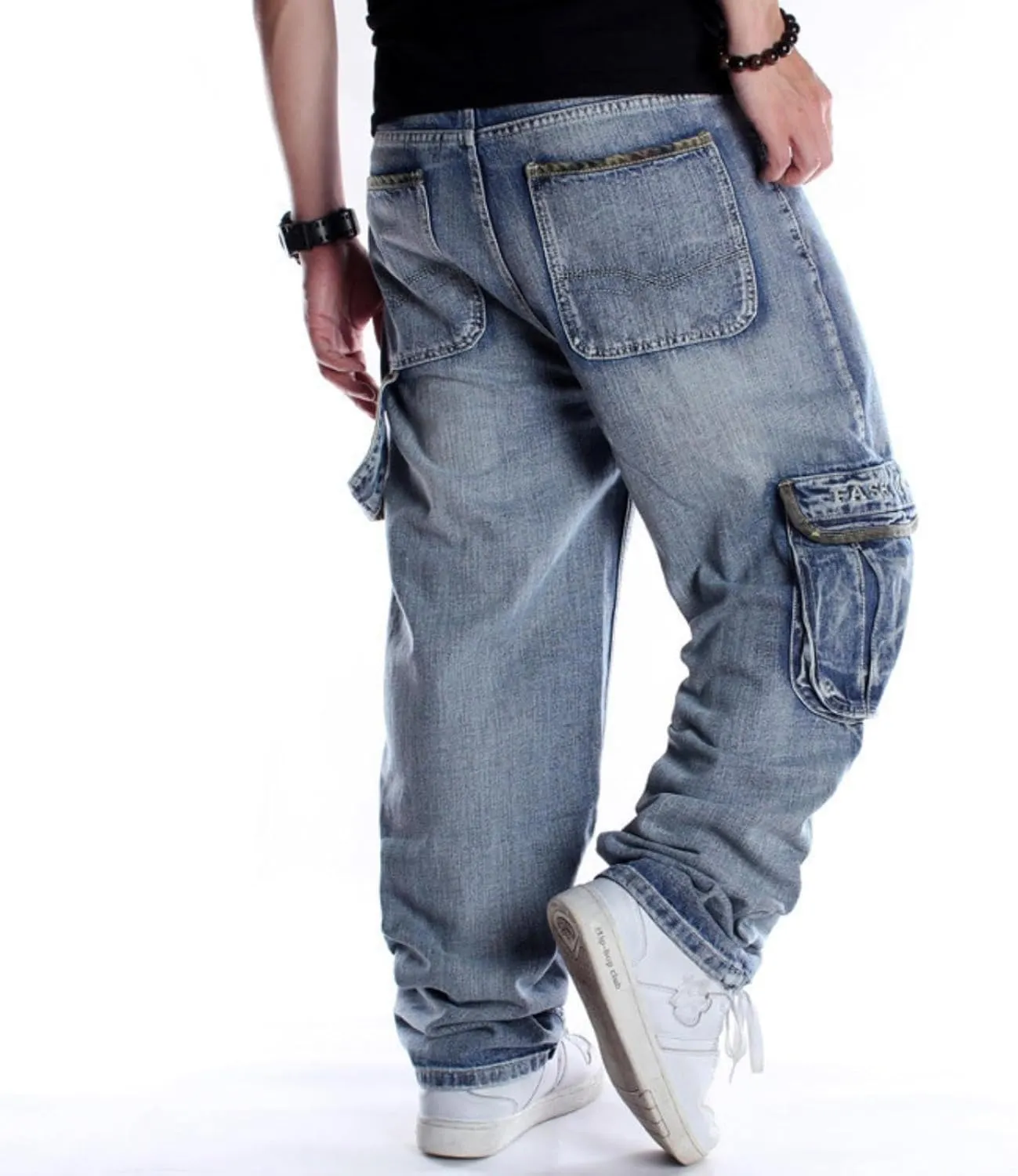 Y2k Baggy Jeans Skater Pants Men Loose Jeans Hip Hop Oversized Pants Relaxed Loose Fit Cargo Black Trousers