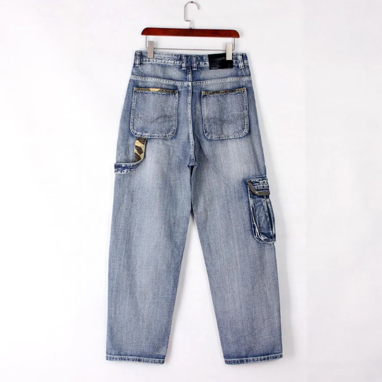 Y2k Baggy Jeans Skater Pants Men Loose Jeans Hip Hop Oversized Pants Relaxed Loose Fit Cargo Black Trousers