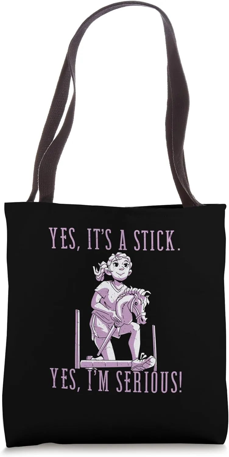 Yes It's Stick Yes I'm Serious Hobbyhorsing Hobbyhorse Rider Tote Bag