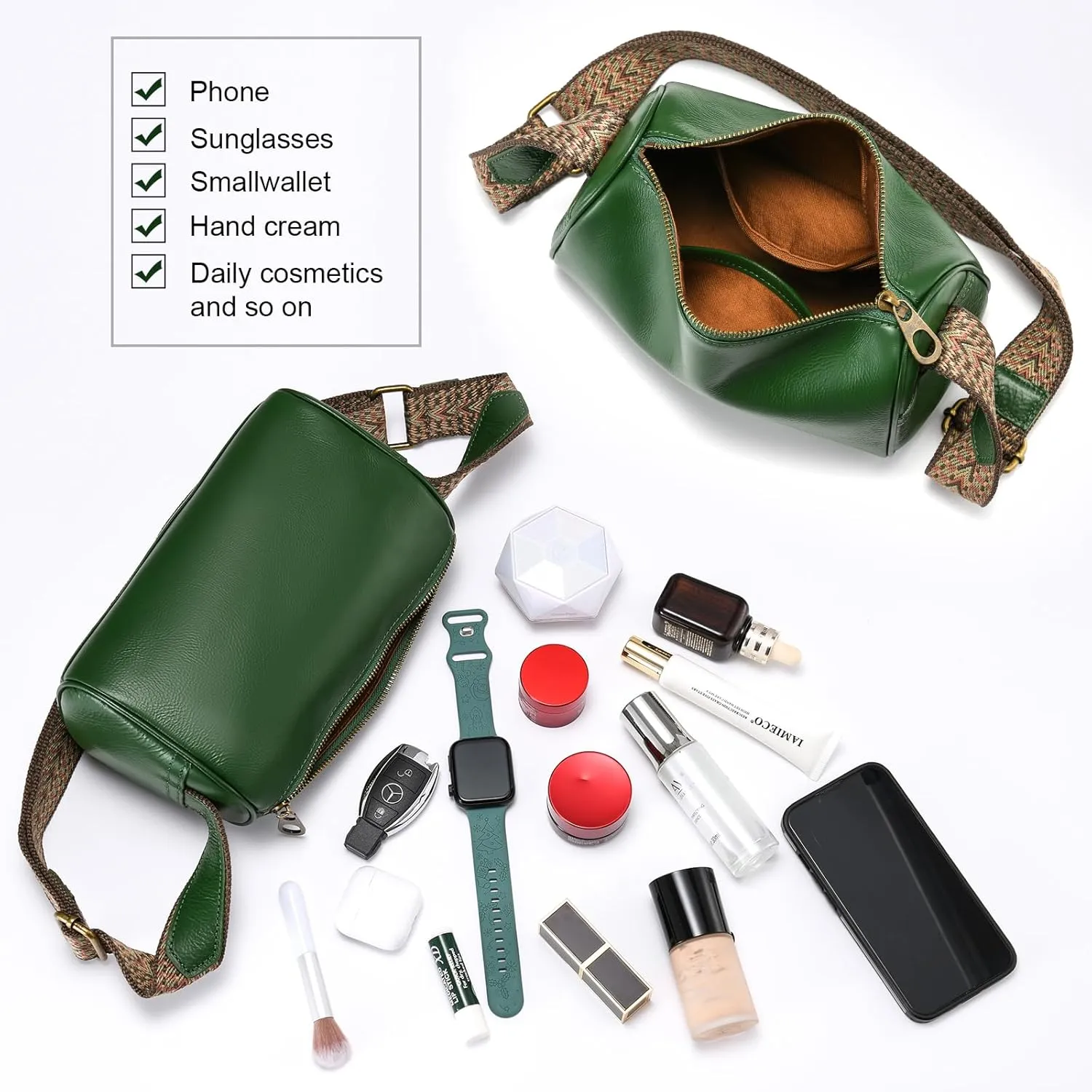 Yonami Genuine Leather Crossbody Bags - Trendy Small Purses for Women