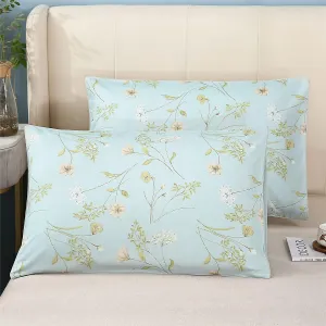 YOU SA Floral Print Pattern Pillowcases Cotton Decorative Pillow Covers Set of 2 (King,Color-16)