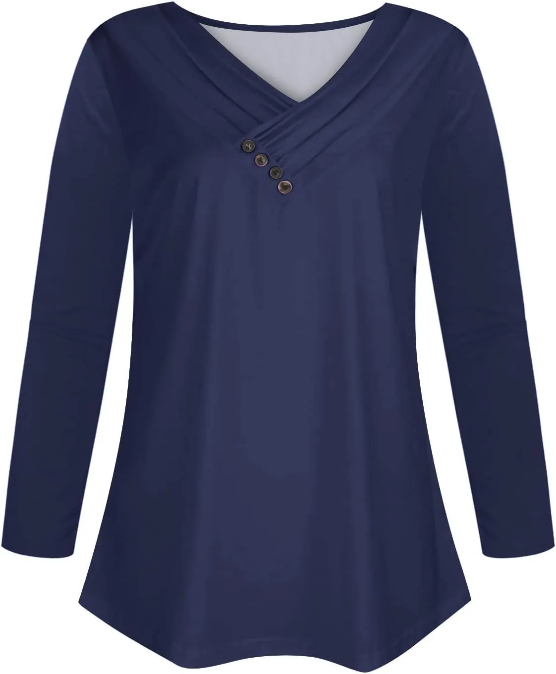 ZDRZK Cute Long Sleeve Tops for Women Dressy Casual Boho Floral Print Crew Neck Petite Shirts Fall Fashion Blouse 2023