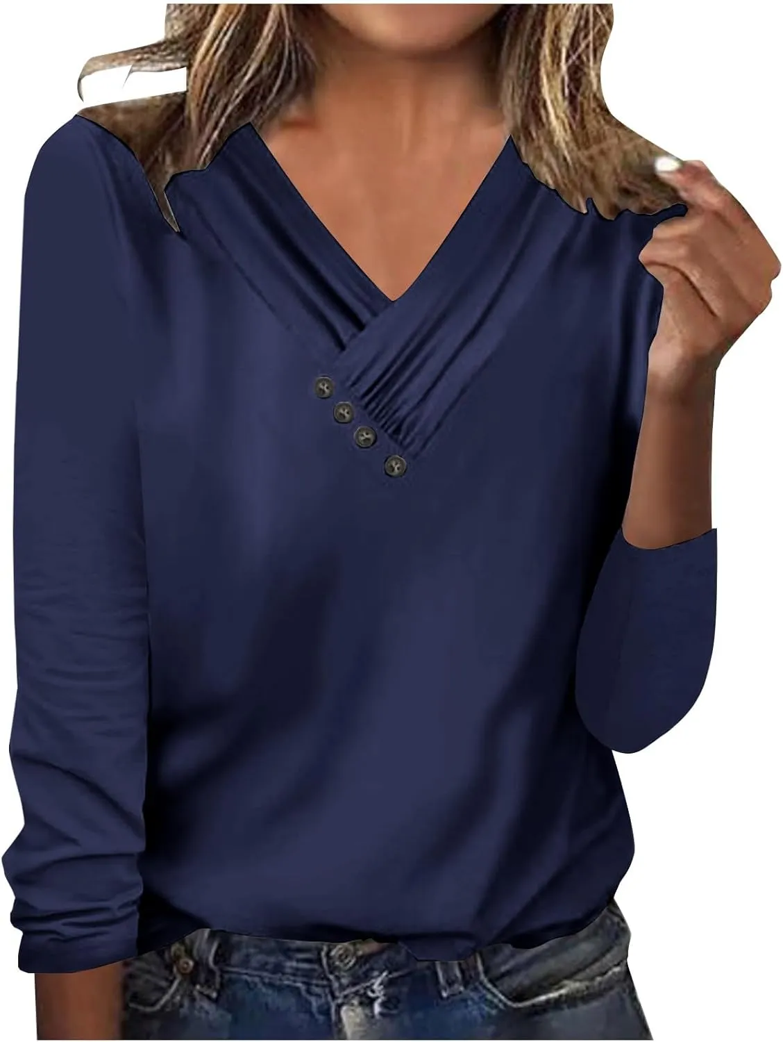 ZDRZK Cute Long Sleeve Tops for Women Dressy Casual Boho Floral Print Crew Neck Petite Shirts Fall Fashion Blouse 2023