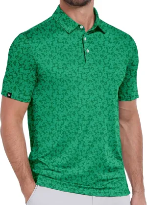 ZITY Mens Print Polo Shirts Short Sleeve Moisture Wicking Shirts for Men Golf Tennis Daily Casual Collared T-Shirt