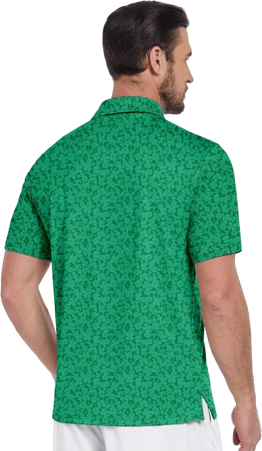 ZITY Mens Print Polo Shirts Short Sleeve Moisture Wicking Shirts for Men Golf Tennis Daily Casual Collared T-Shirt