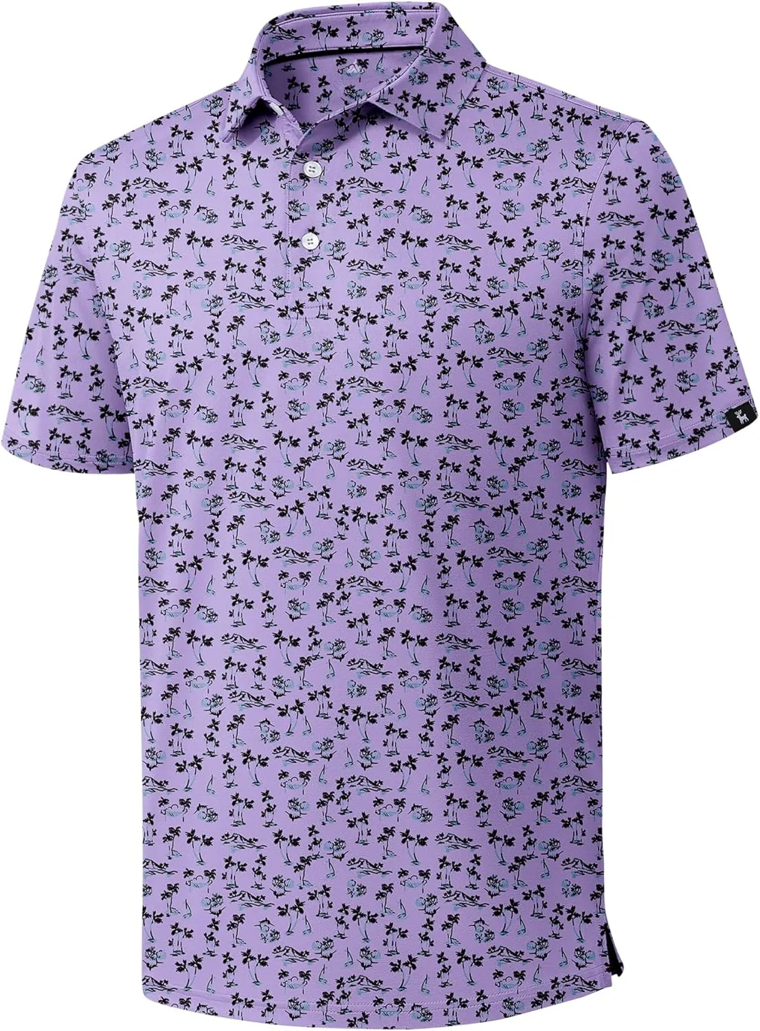 ZITY Mens Print Polo Shirts Short Sleeve Moisture Wicking Shirts for Men Golf Tennis Daily Casual Collared T-Shirt