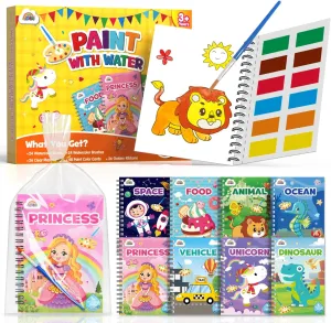 ZMLM 24 Water Coloring Books for Kids Party Favors - Bulk Mini Coloring Books for Kids Ages 4-8,Small Birthday Goodie Bag Stuffers Return Gift Art Crafts Classroom Prizes (Classic)